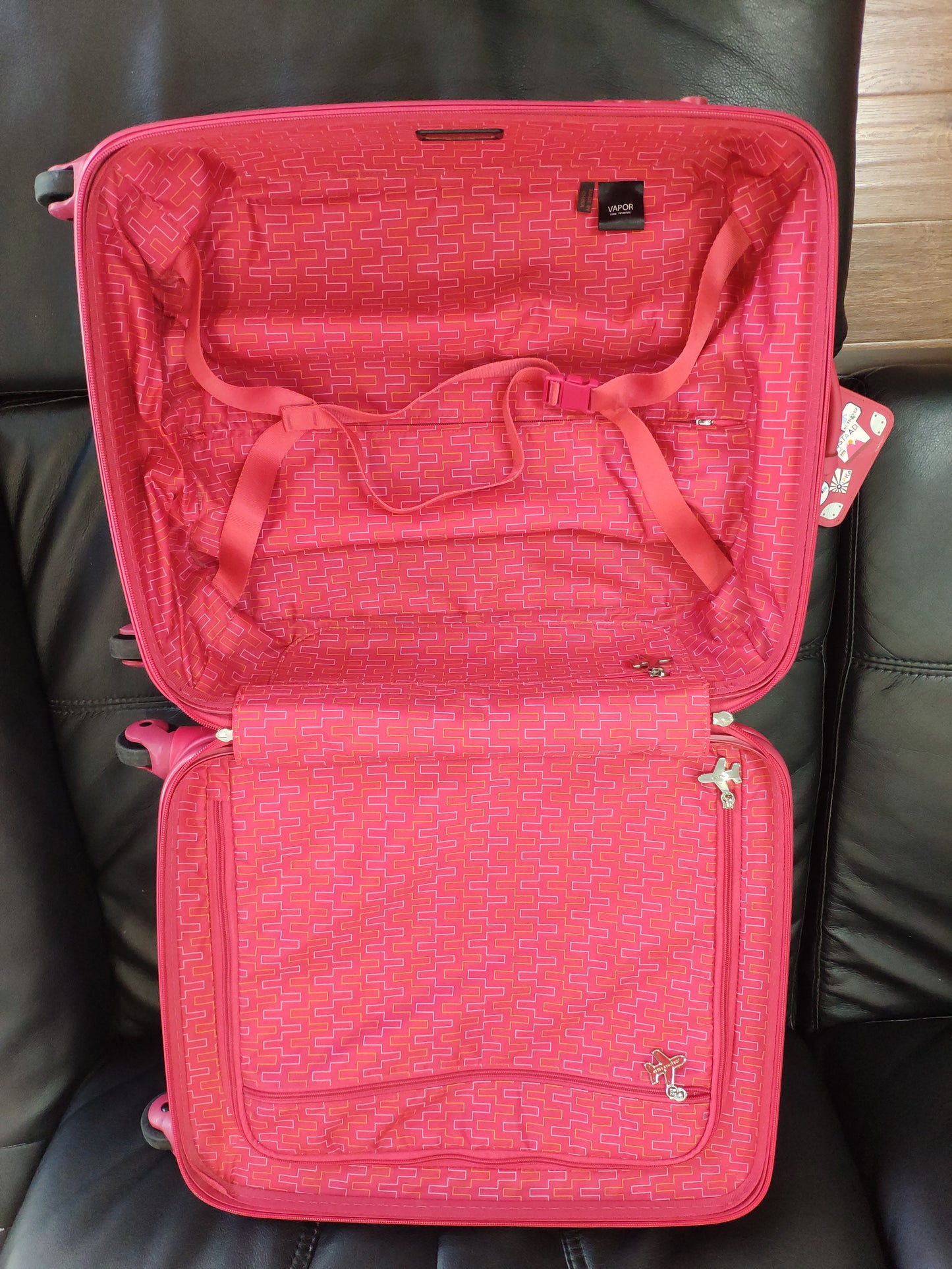 Tumi Vapor Continental Carry-On Jonathan Adler Pink Chevron - Tumi Hardside Luggage