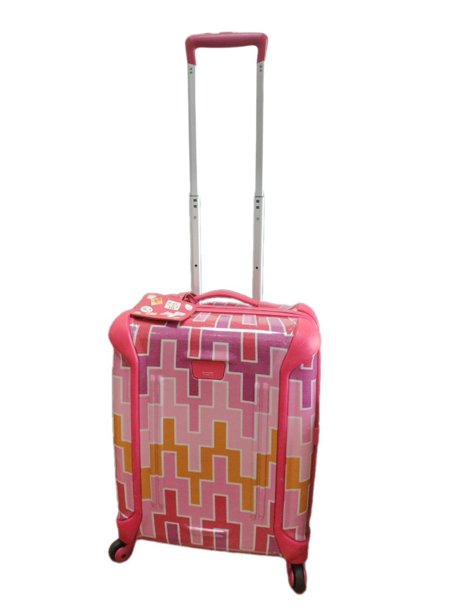 Tumi Vapor Continental Carry-On Jonathan Adler Pink Chevron - Tumi Hardside Luggage