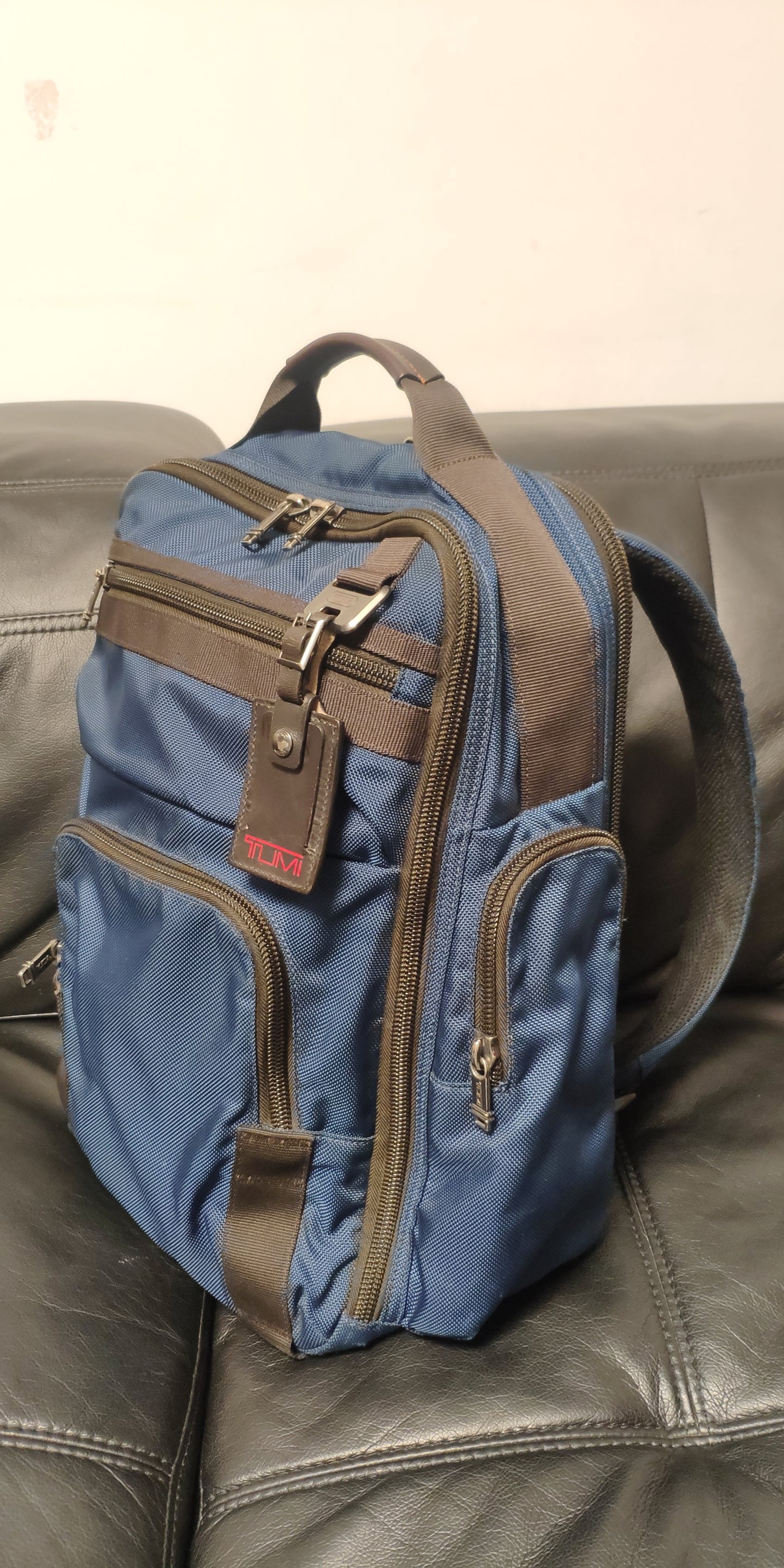 Tumi Mens Fremont Tacoma Baltic Blue Nylon Brief Pack Backpack