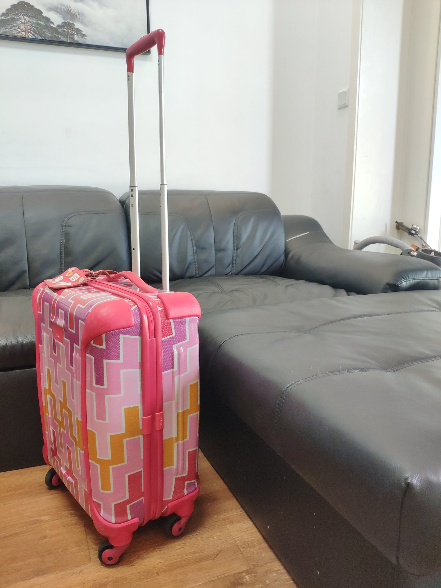 Tumi Vapor Continental Carry-On Jonathan Adler Pink Chevron - Tumi Hardside Luggage