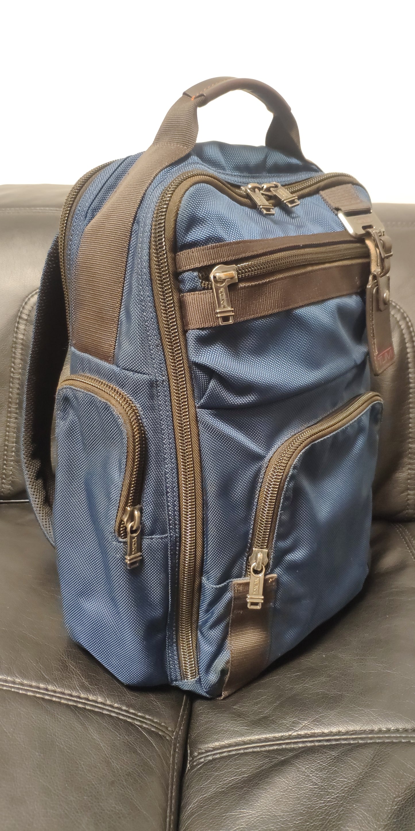 Tumi Mens Fremont Tacoma Baltic Blue Nylon Brief Pack Backpack