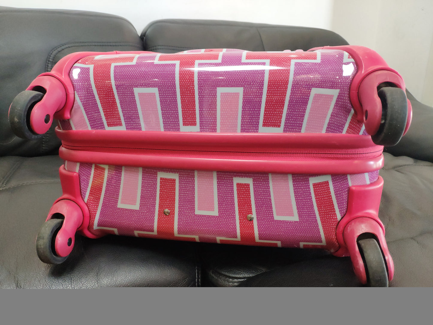 Tumi Vapor Continental Carry-On Jonathan Adler Pink Chevron - Tumi Hardside Luggage