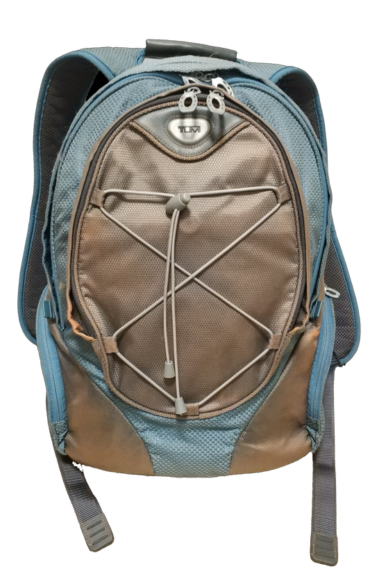 TUMI T-Tech 639DGB Blue-Gray Nylon Backpack Laptop Computer Daypack Bag