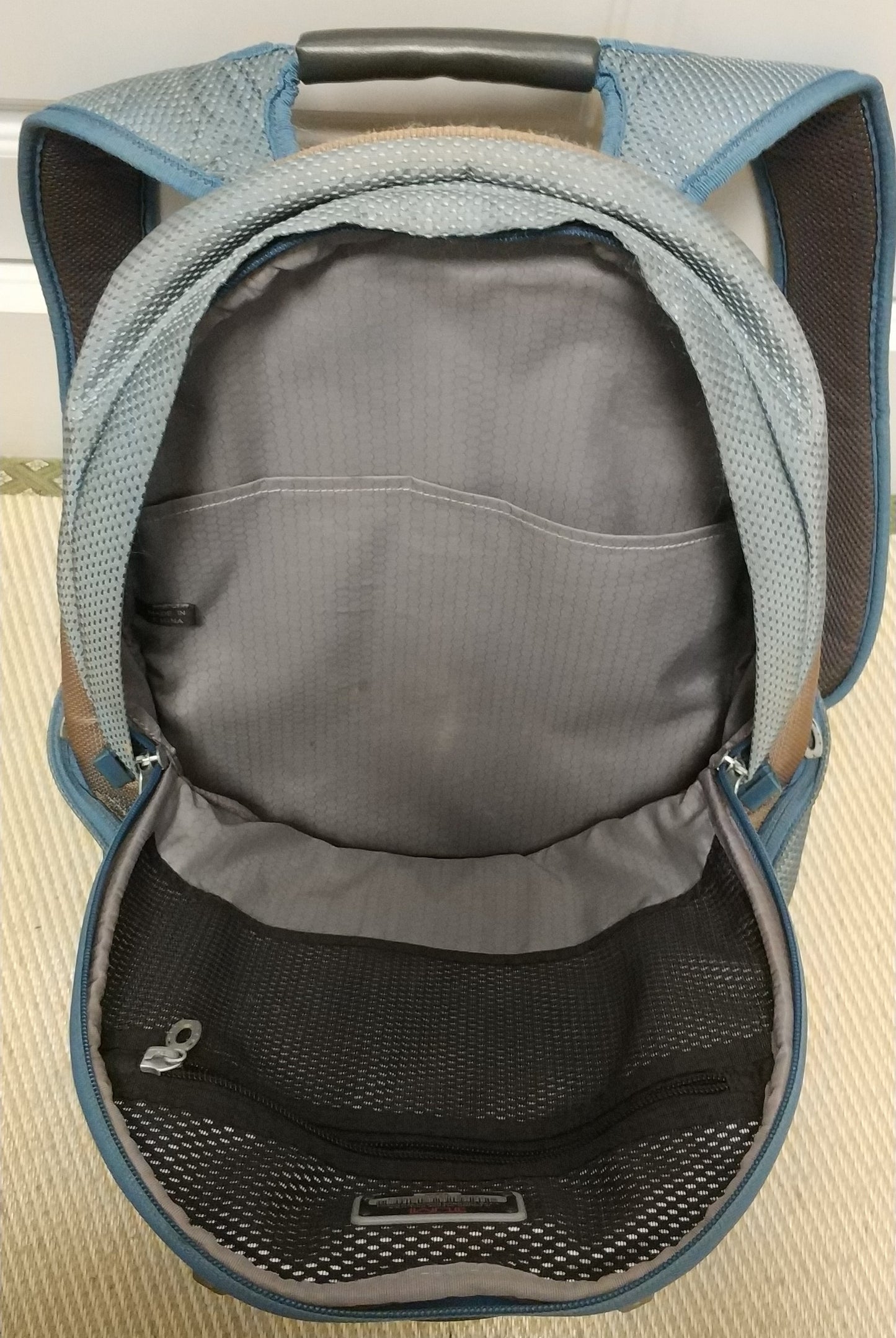 TUMI T-Tech 639DGB Blue-Gray Nylon Backpack Laptop Computer Daypack Bag