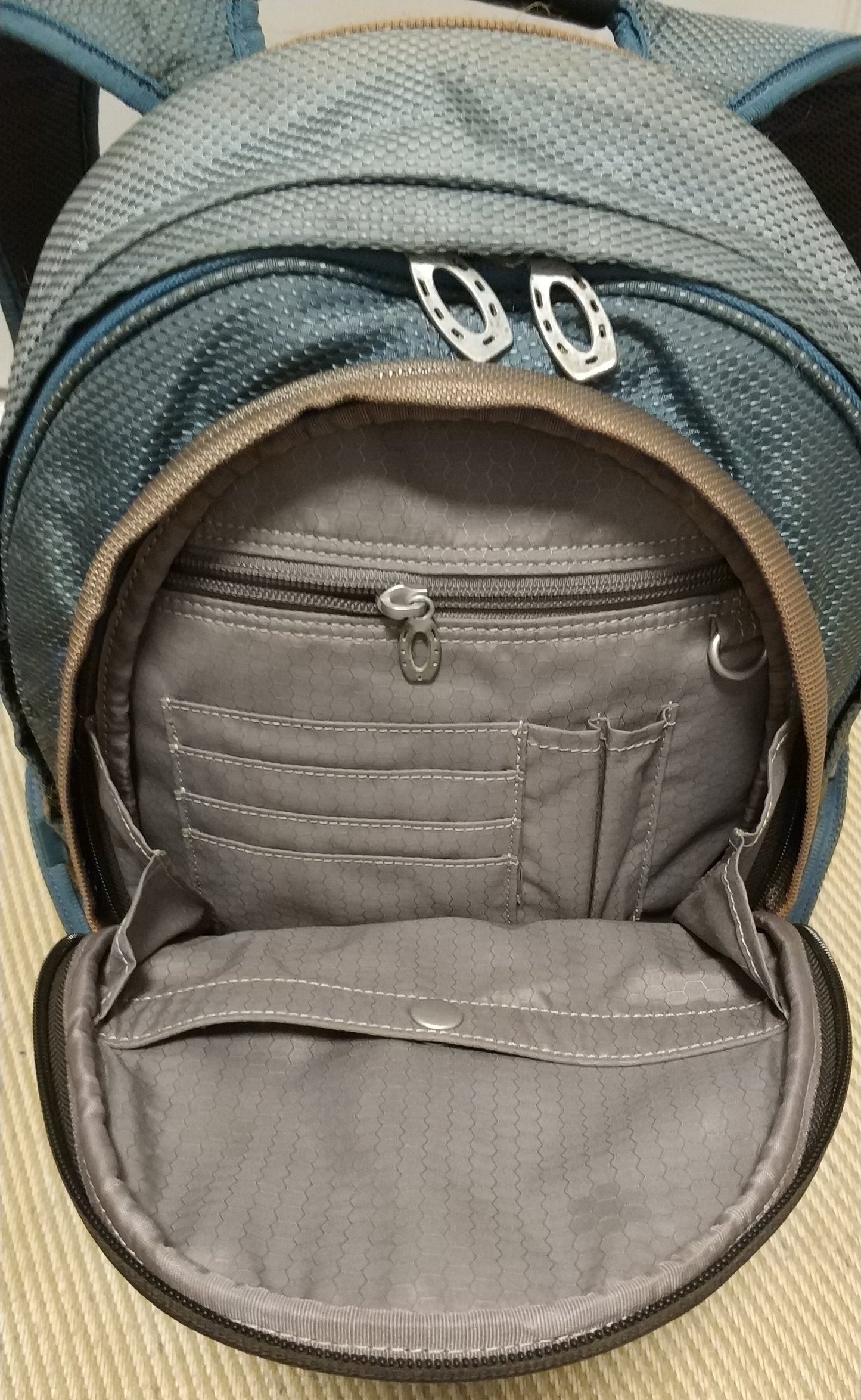 TUMI T-Tech 639DGB Blue-Gray Nylon Backpack Laptop Computer Daypack Bag