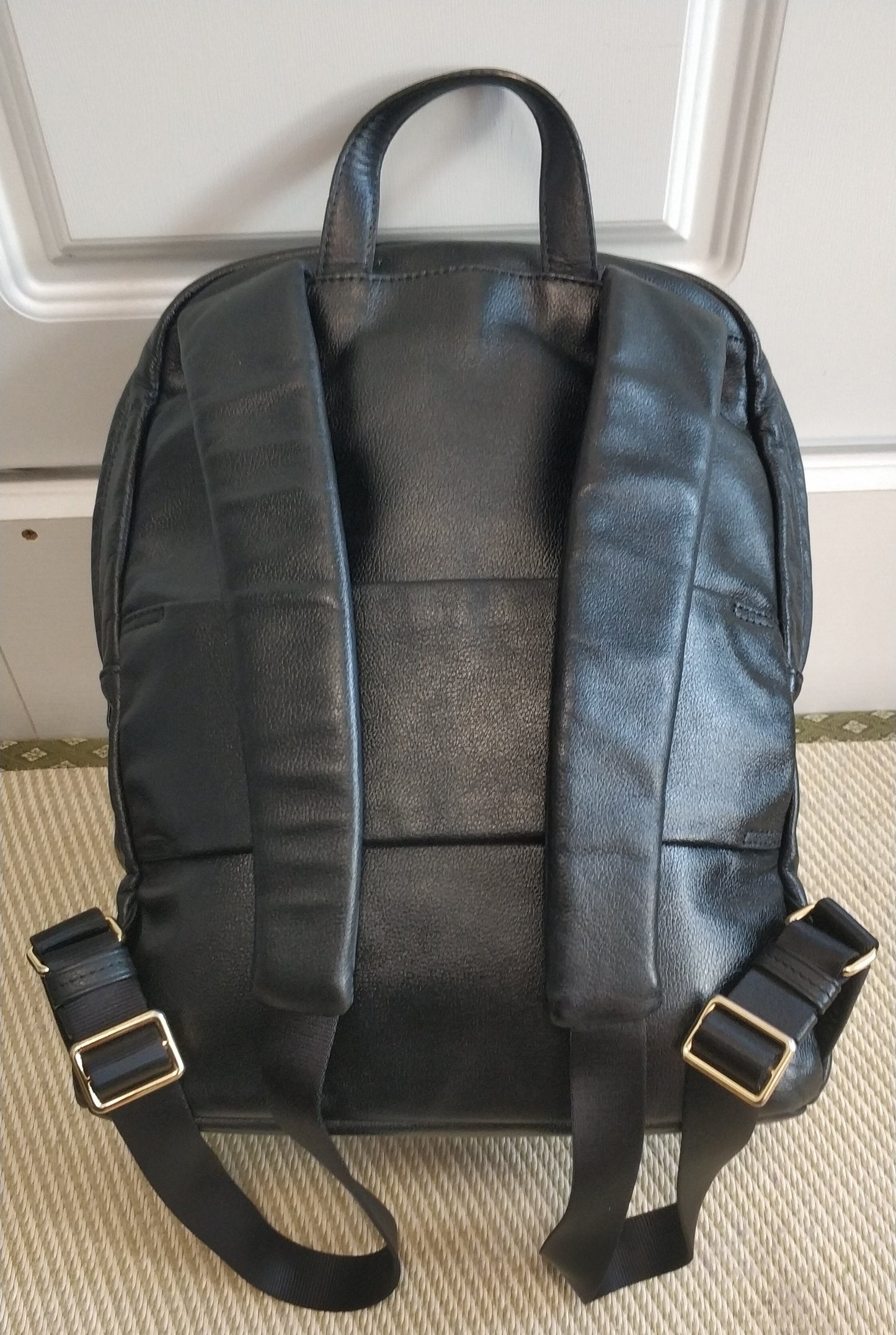 TUMI Voyageur Halle Leather Backpack Black