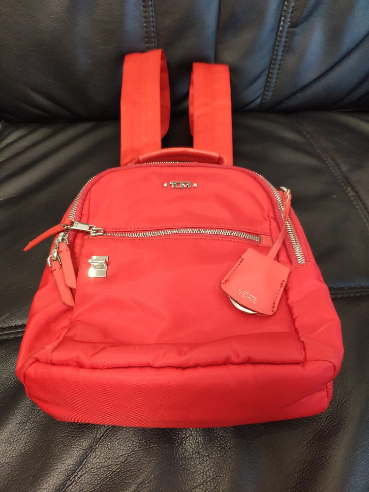 TUMI Voyageur Woman Backpack Red Nylon Small