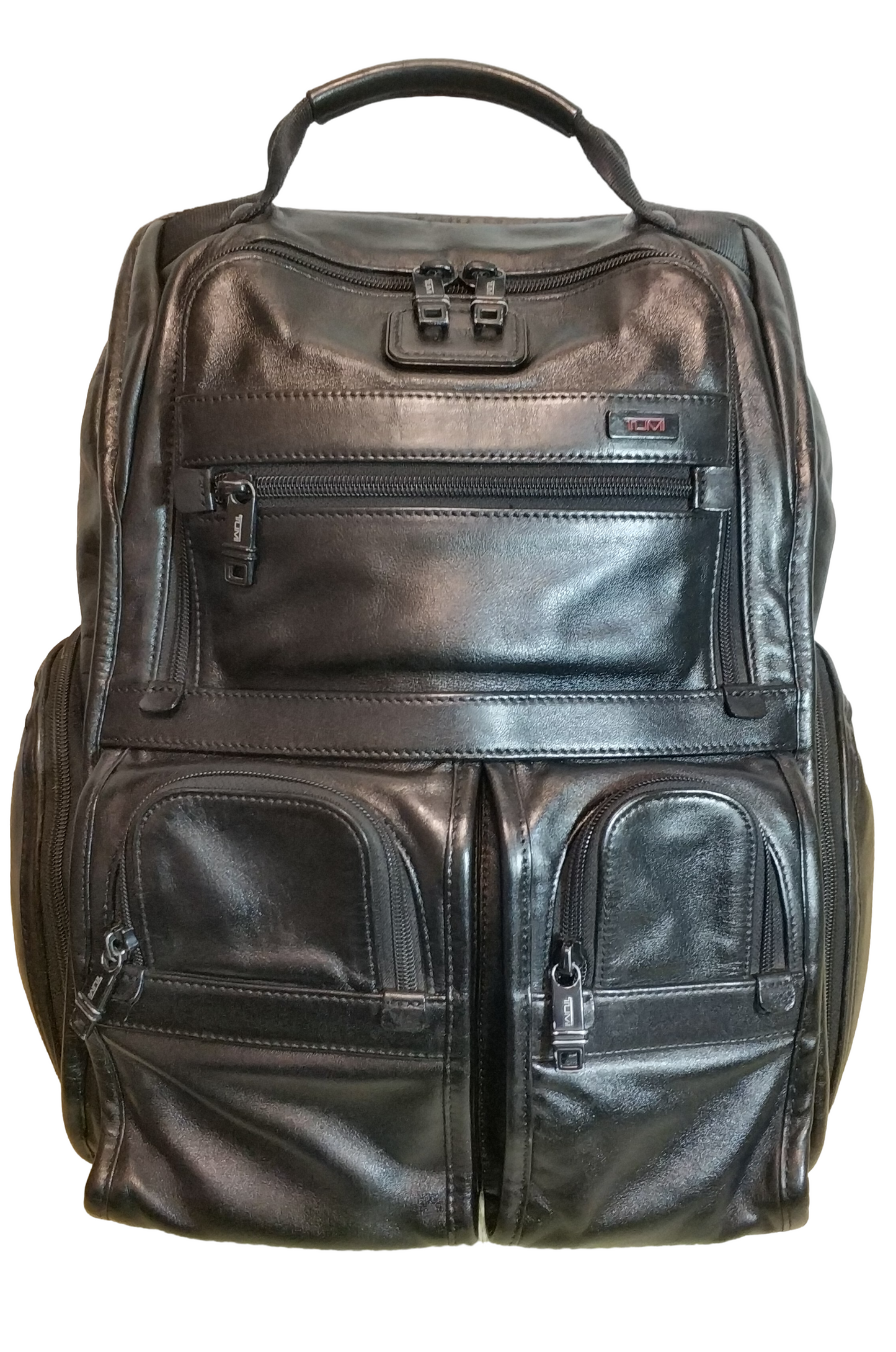 Tumi Alpha Napa Genuine Leather Backpack Compact Black 96173DH