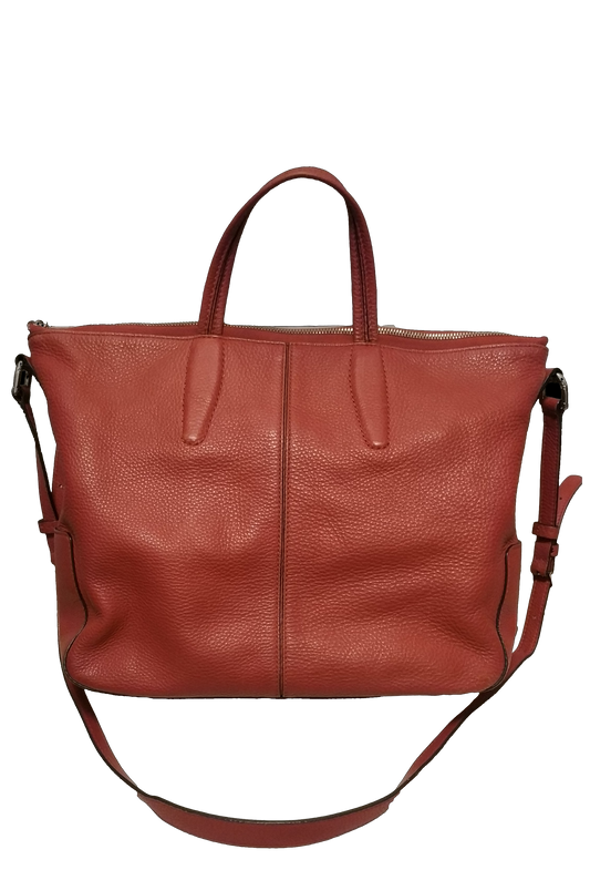 Tumi Tote Carli Convertible Satchel 2 Way Hand & Leather Shoulder Bag Red