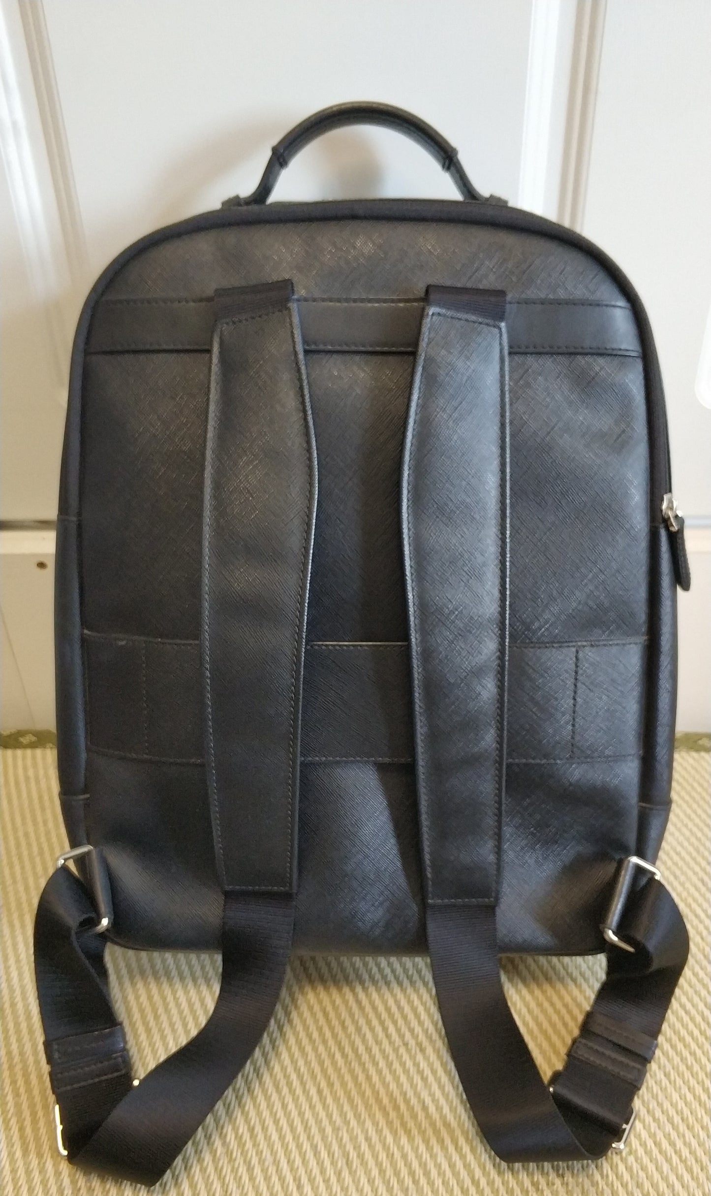 Tumi Sinclair Saffiano Leather Backpack Black