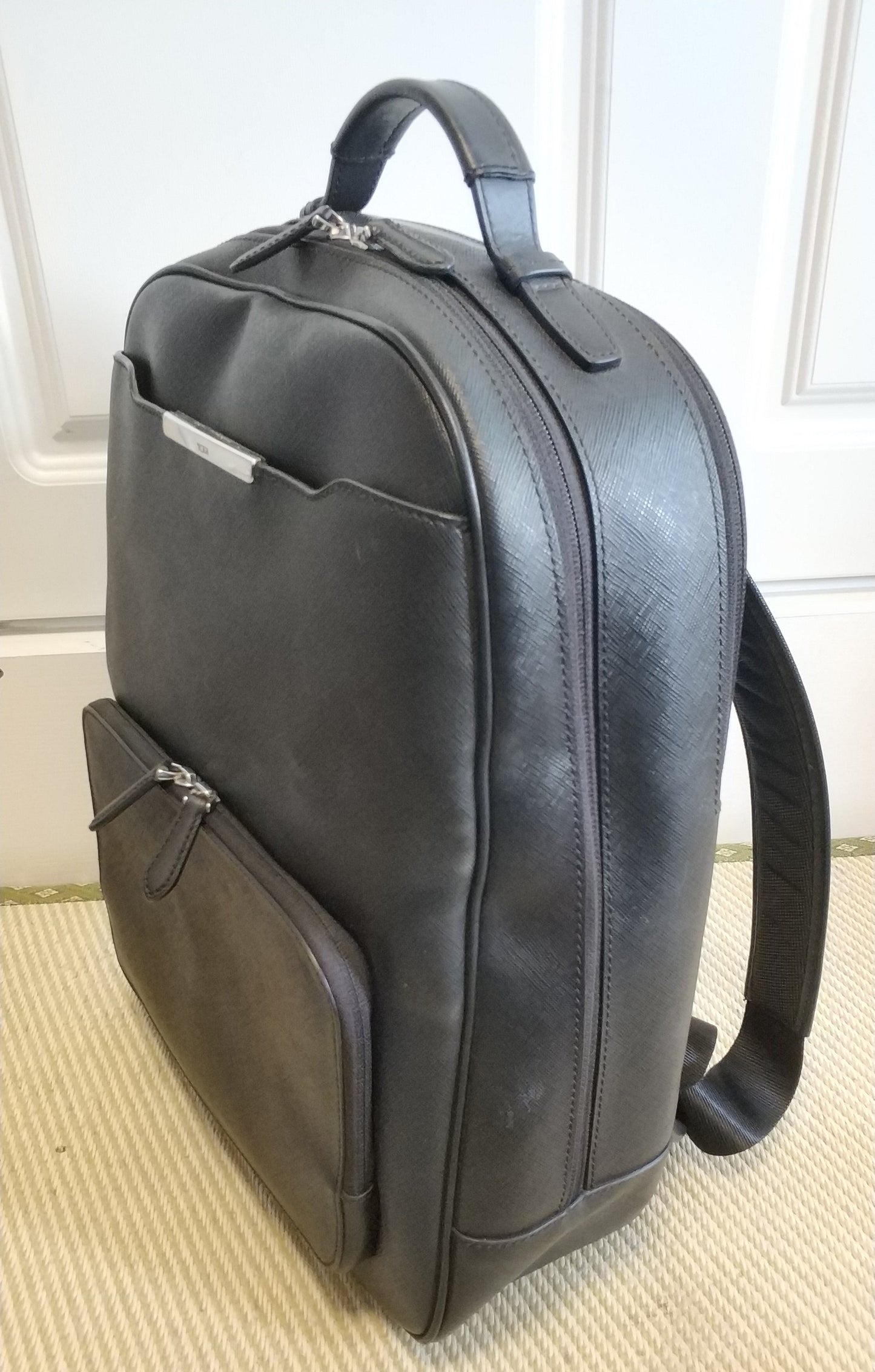 Tumi Sinclair Saffiano Leather Backpack Black