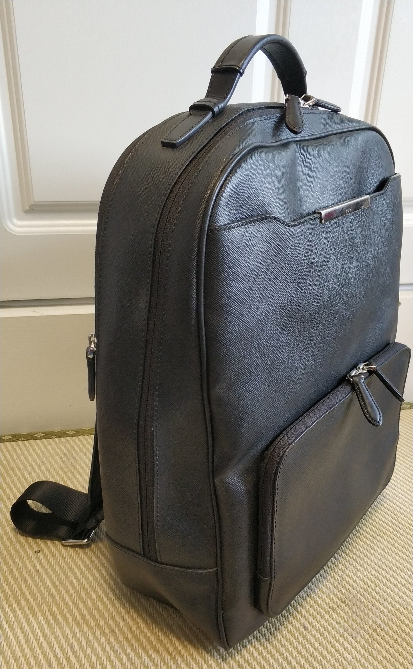 Tumi Sinclair Saffiano Leather Backpack Black