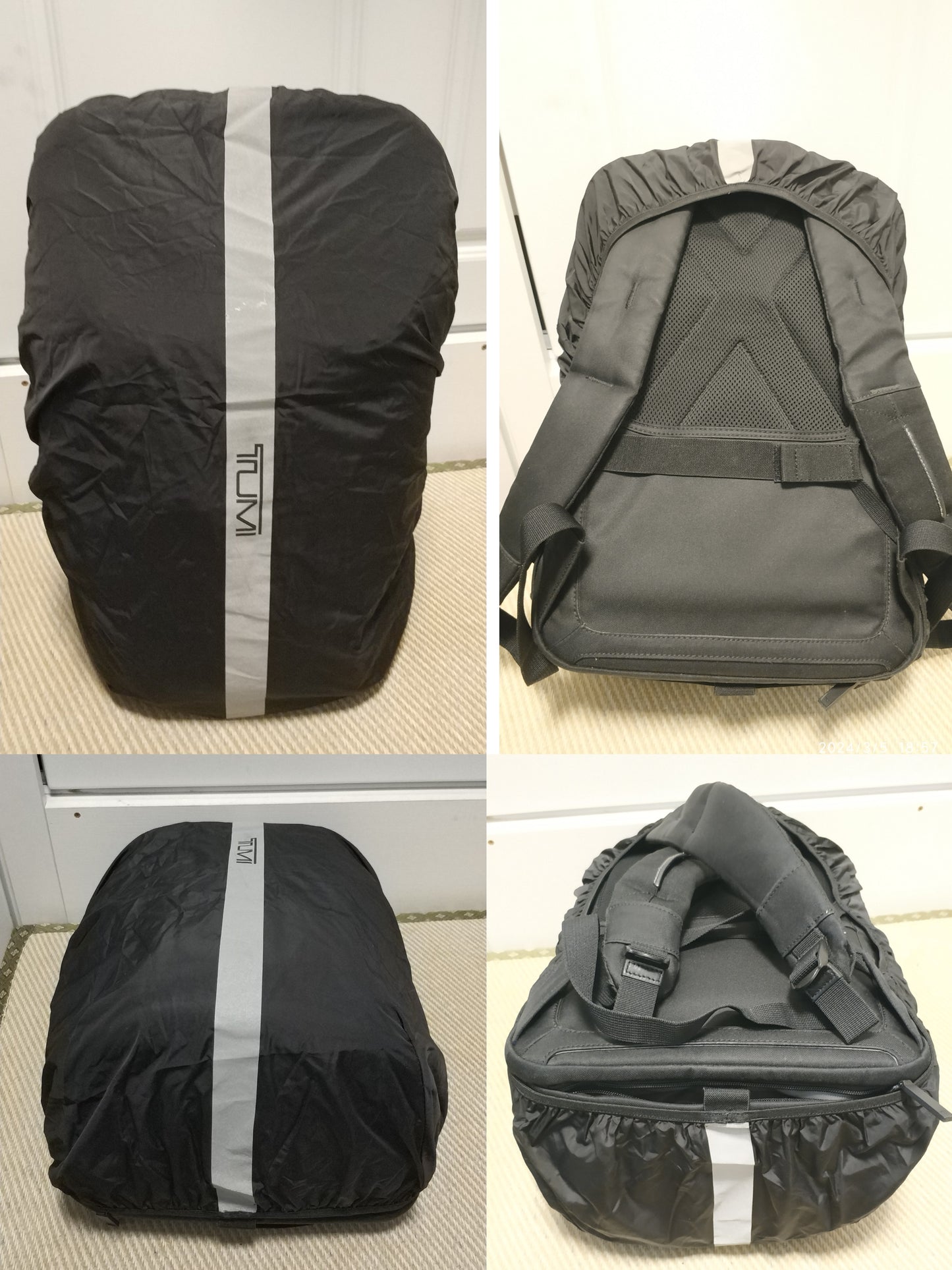 Tumi Tahoe Backpack Black with Rain Cover 798649D