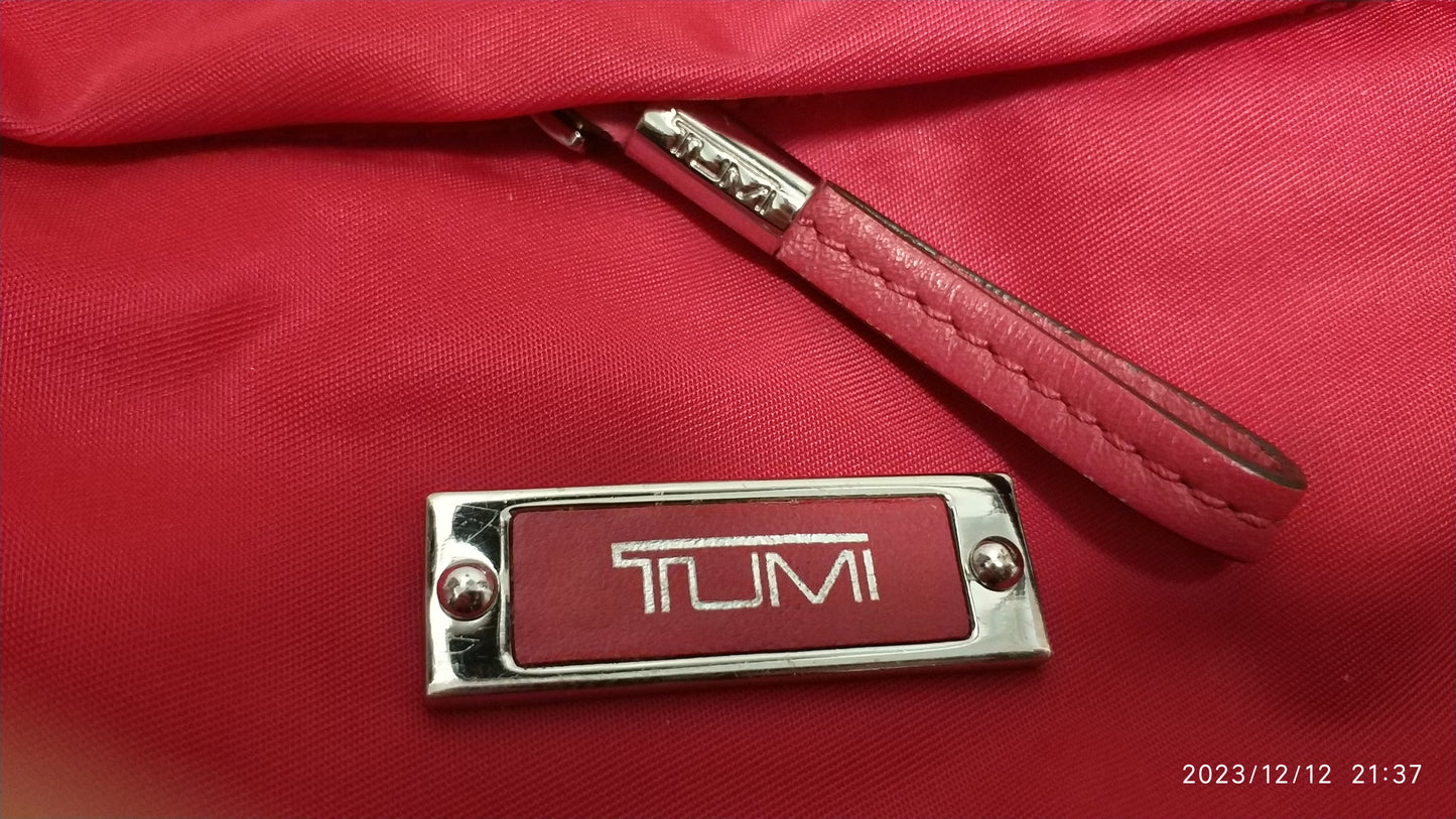 Tumi Voyageur Crossbody Bag Nylon Red Multi-Pockets