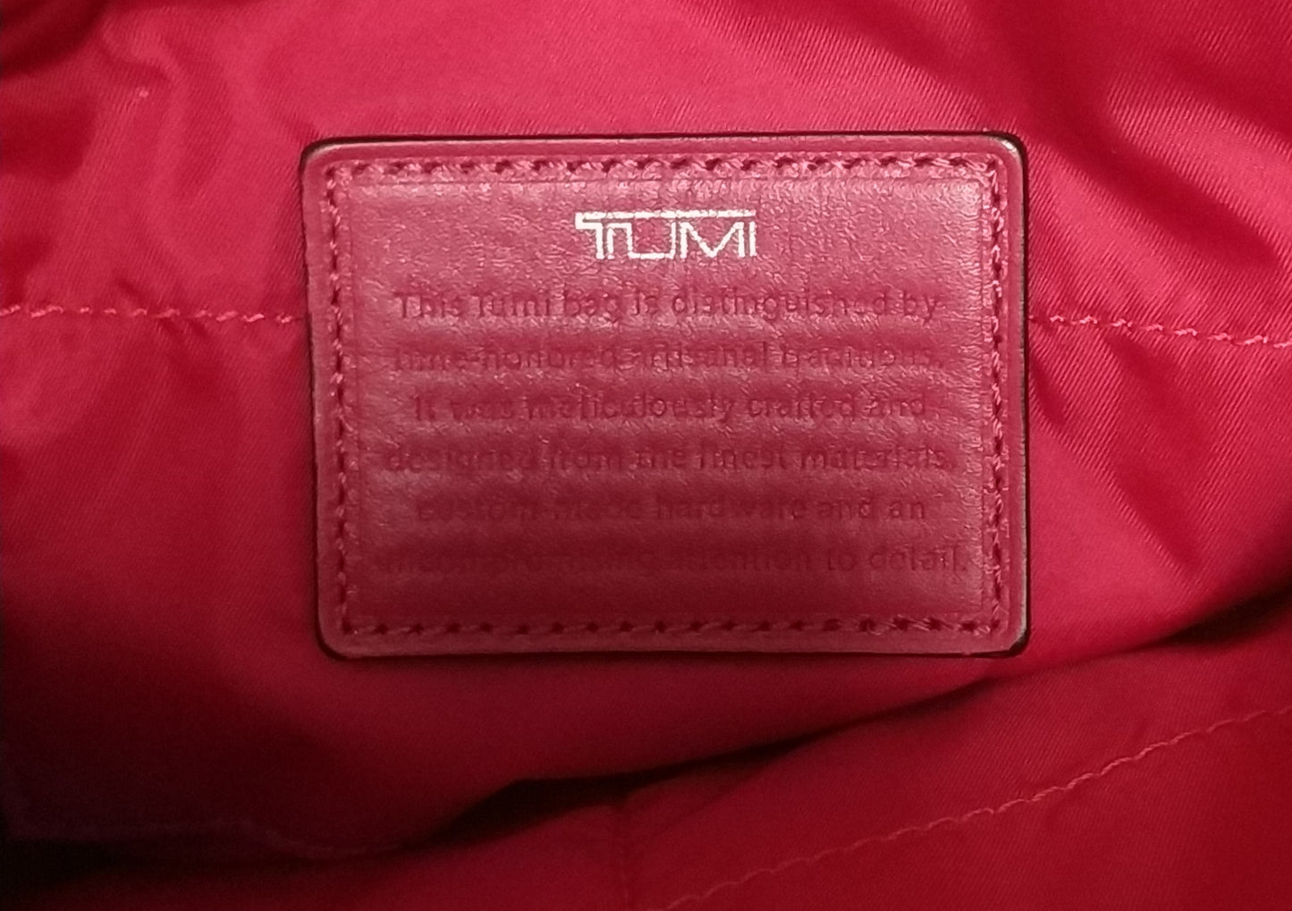 Tumi Voyageur Crossbody Bag Nylon Red Multi-Pockets