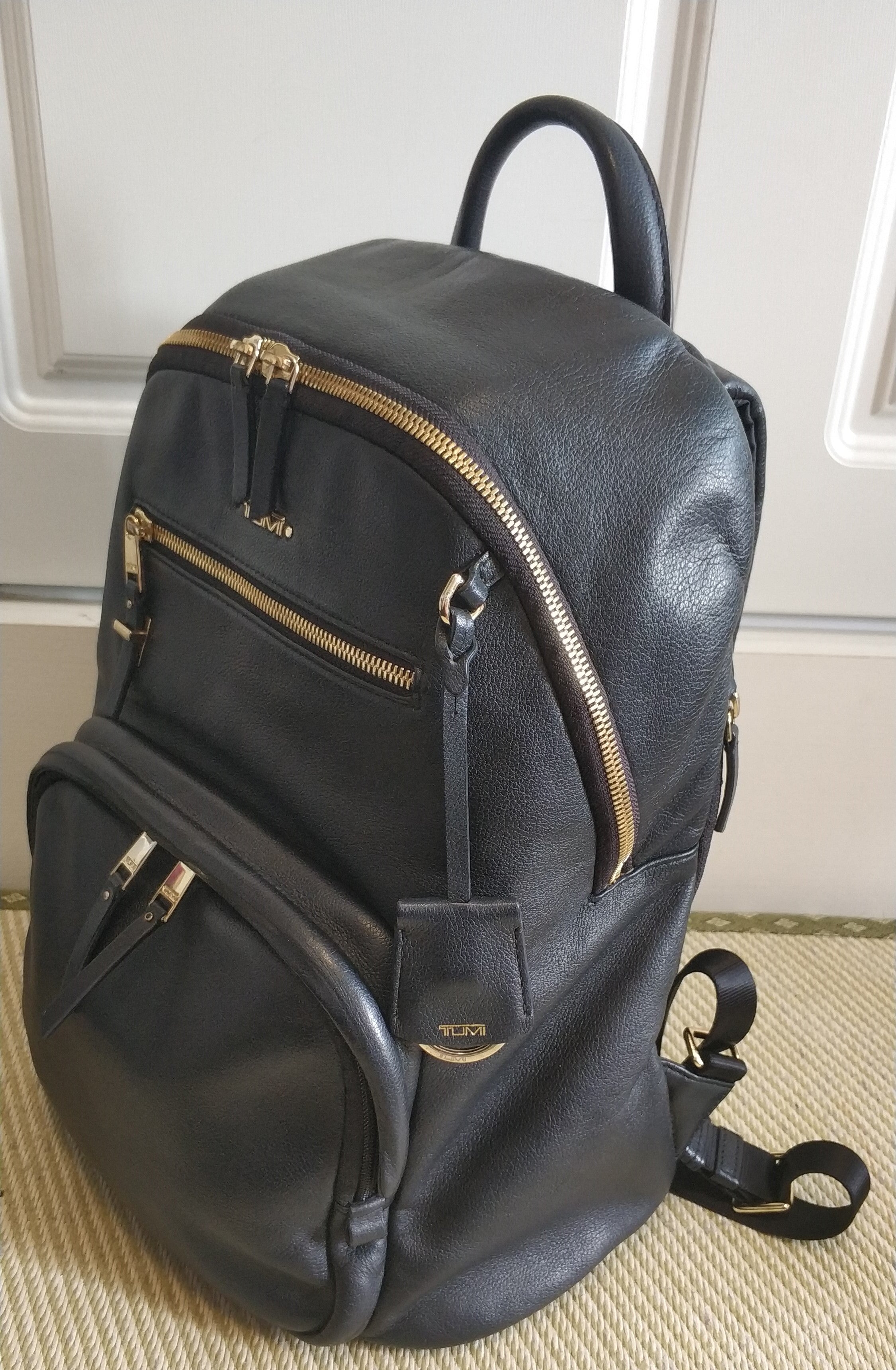 Tumi Voyageur Hagen Leather Backpack Black Tumi bag suitcase