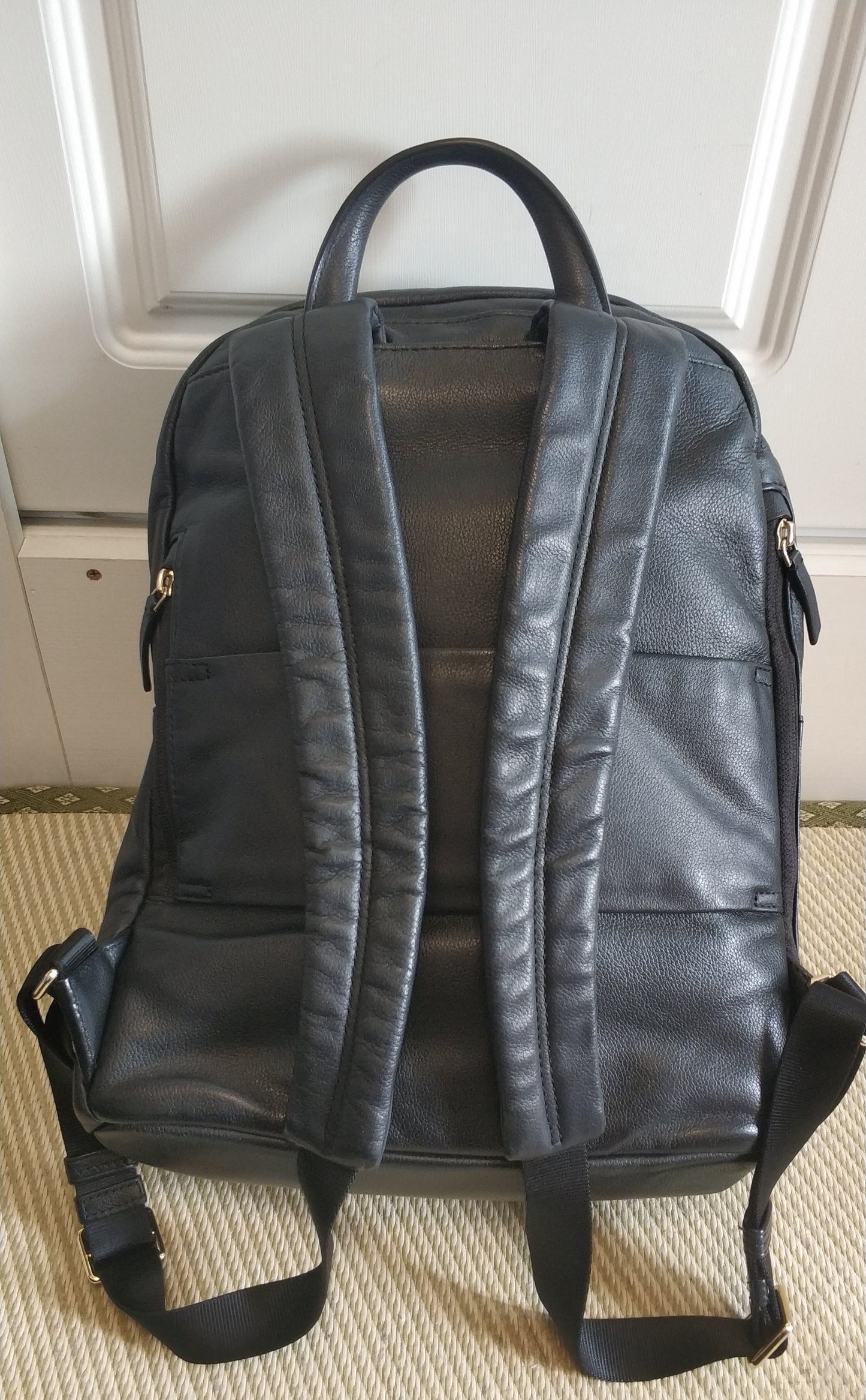 Tumi Voyageur Hagen Leather Backpack Black