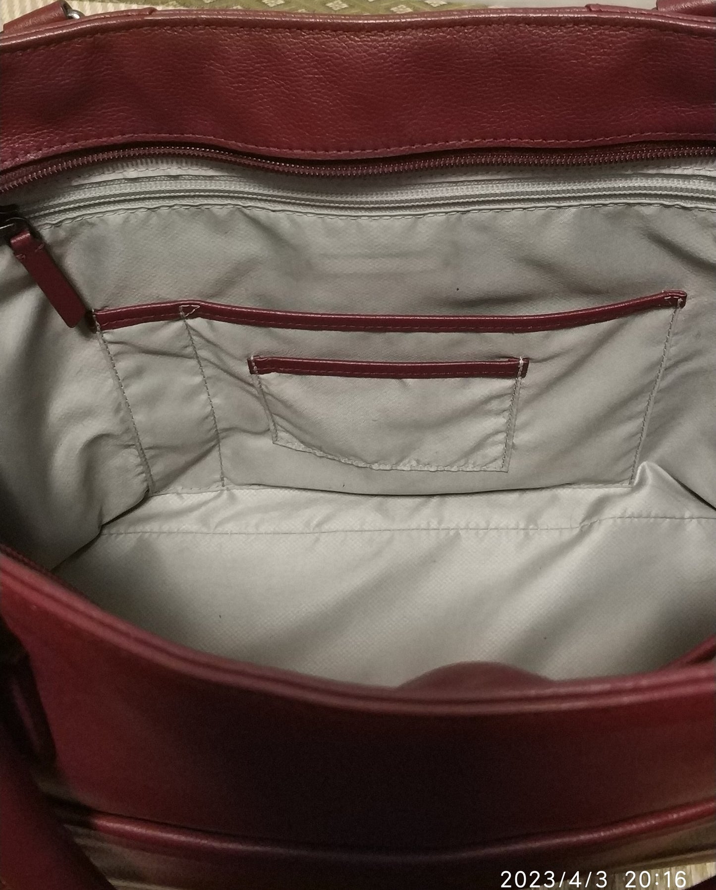 Tumi Voyageur Monika Leather Tote Red