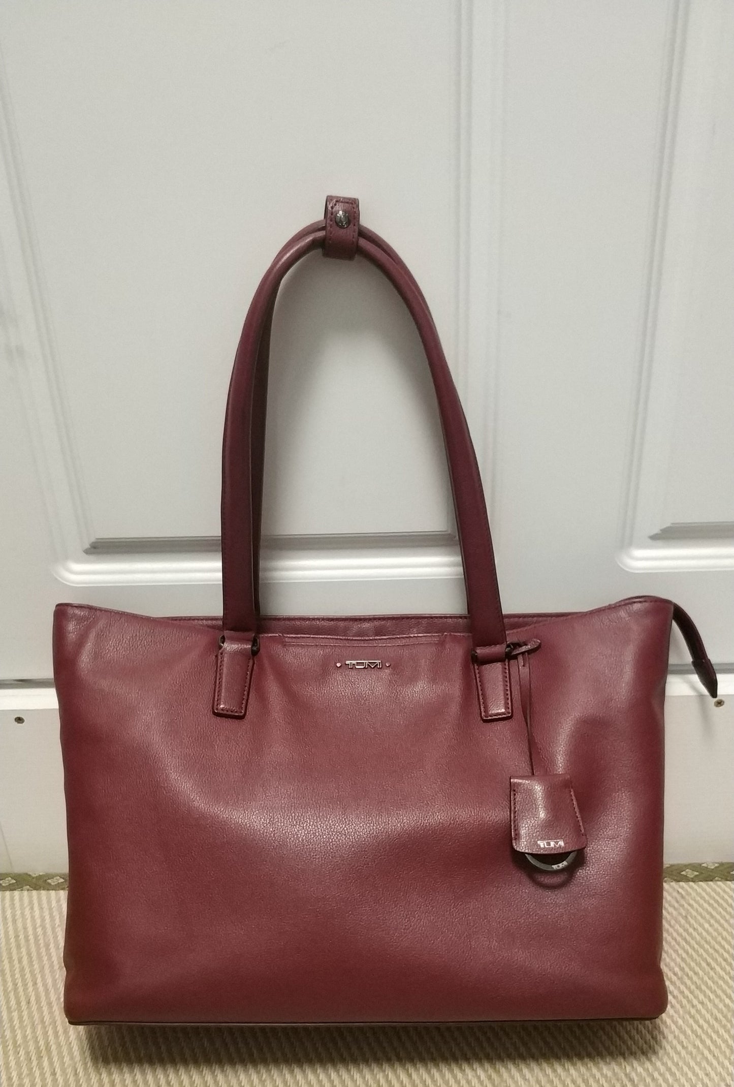 Tumi Voyageur Monika Leather Tote Red