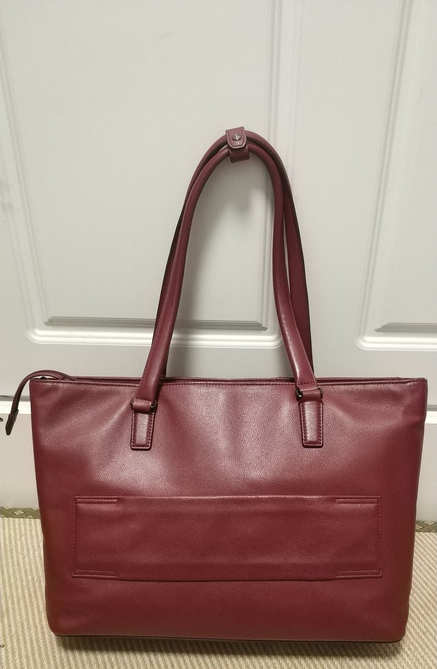 Tumi Voyageur Monika Leather Tote Red