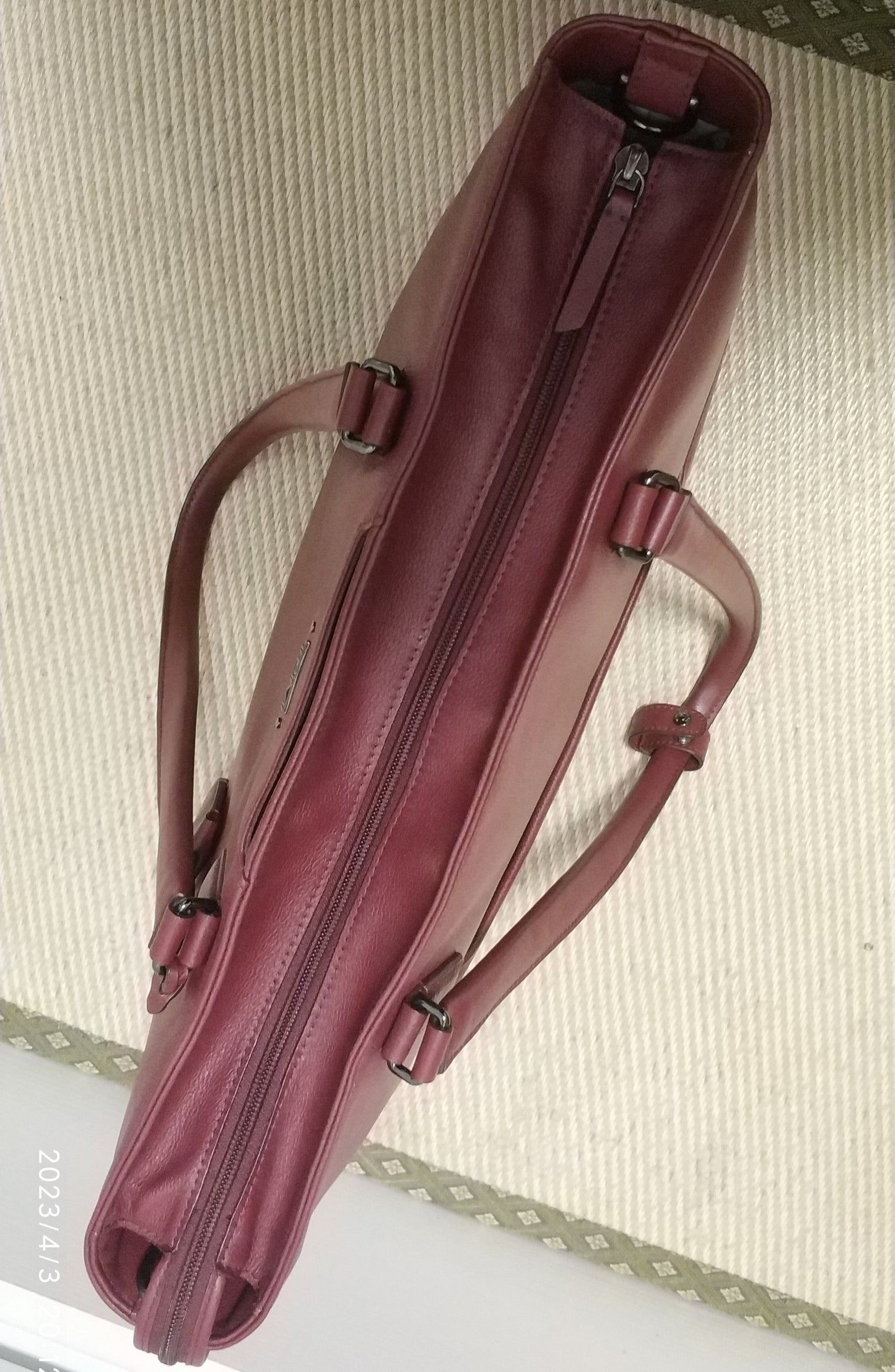 Tumi Voyageur Monika Leather Tote Red