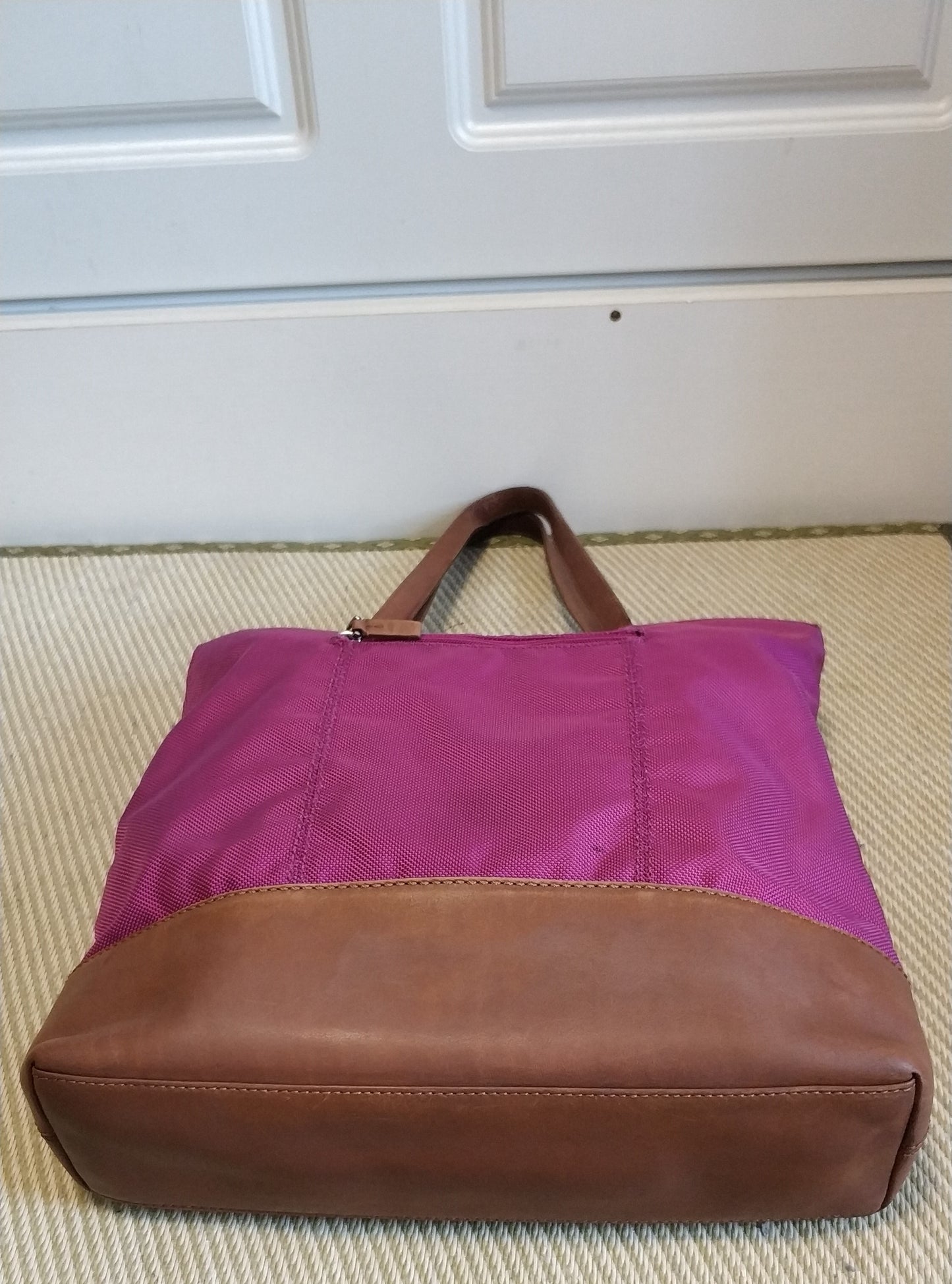 Tumi Voyageur Purple Red Tote Nylon Bag