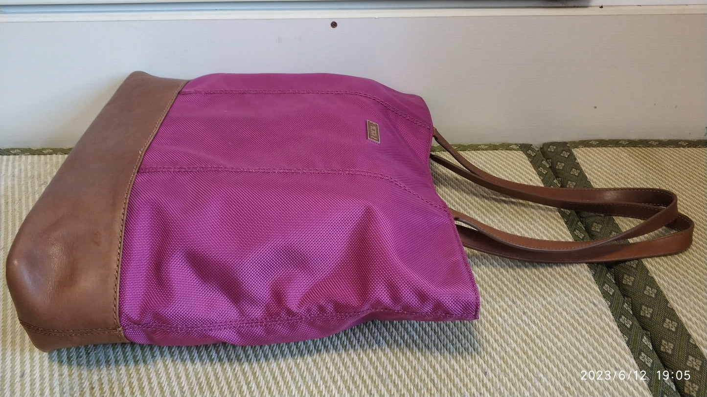 Tumi Voyageur Purple Red Tote Nylon Bag