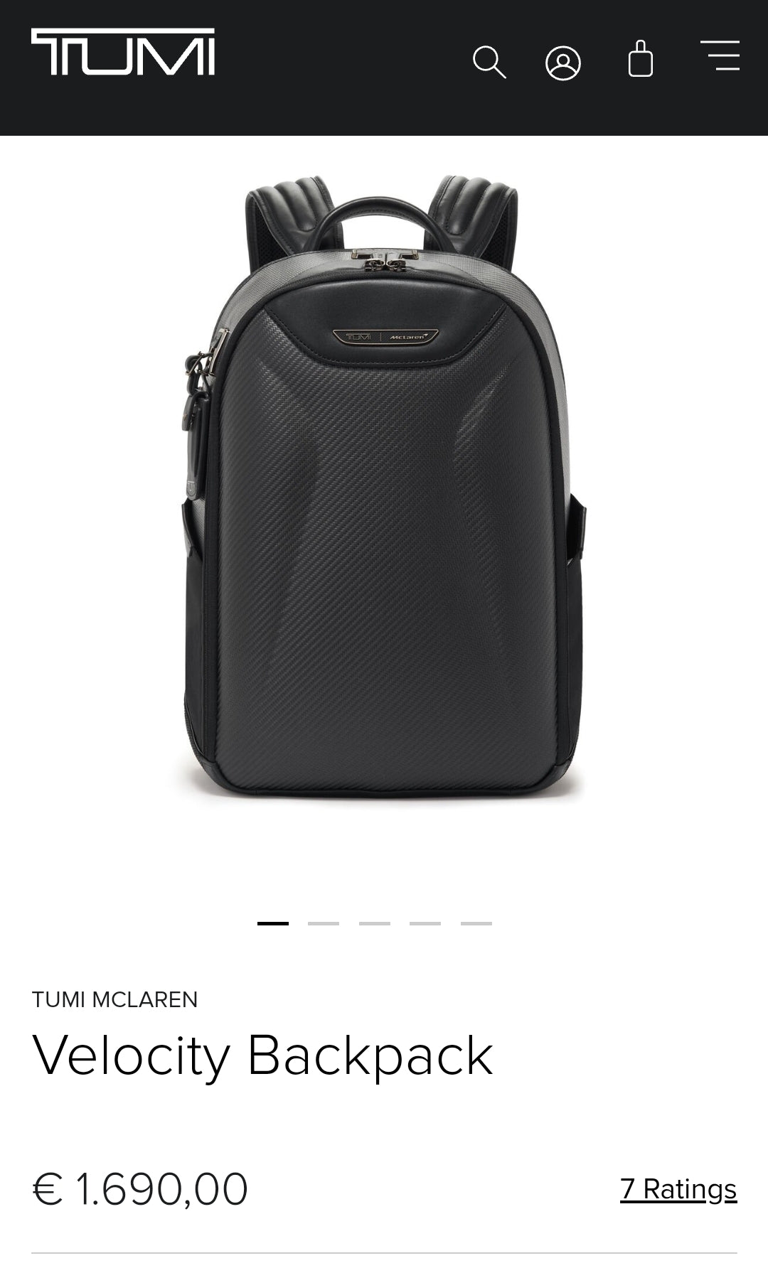 TUMI McLaren Luxury Travel Suite Aero International Expandable 4 Wheel Carry-On Suitcase Velocity Backpack